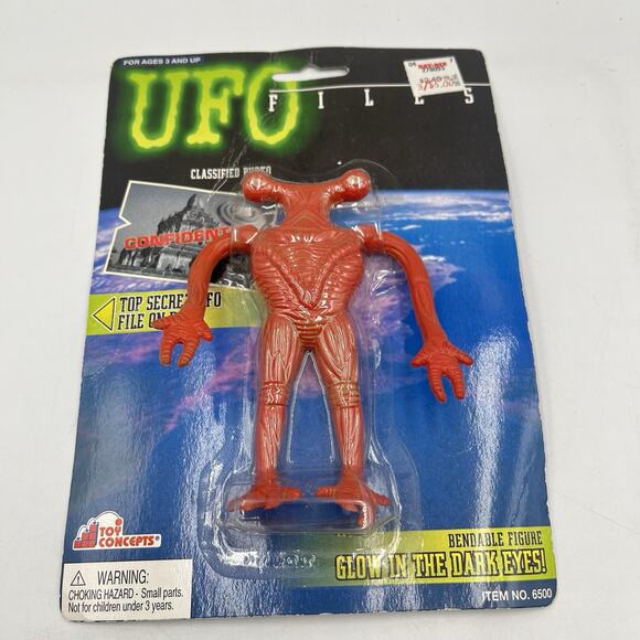 UFO FILES Amphiboid Scientist Alien Bendable Figure - Picture 7 of 8
